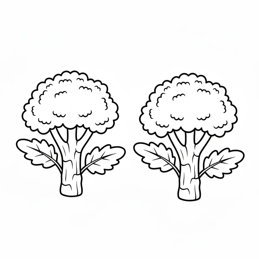 ζωγραφική Δύο μπρόκολα