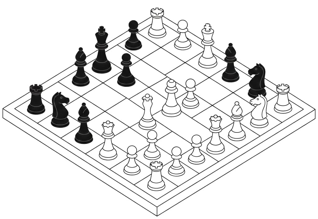 ζωγραφική Εύκολο σκάκι