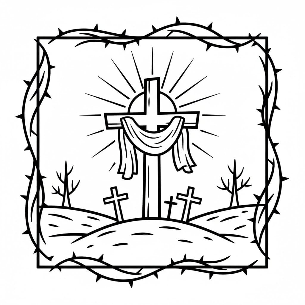 ζωγραφική Εκτύπωση Μεγάλη Παρασκευή για παιδιά