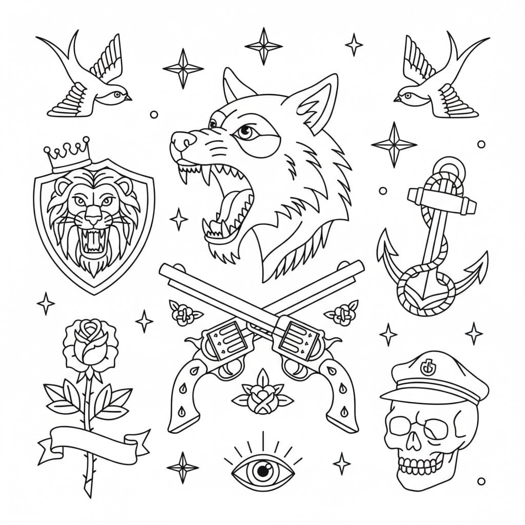 ζωγραφική Εκτύπωση τατουάζ