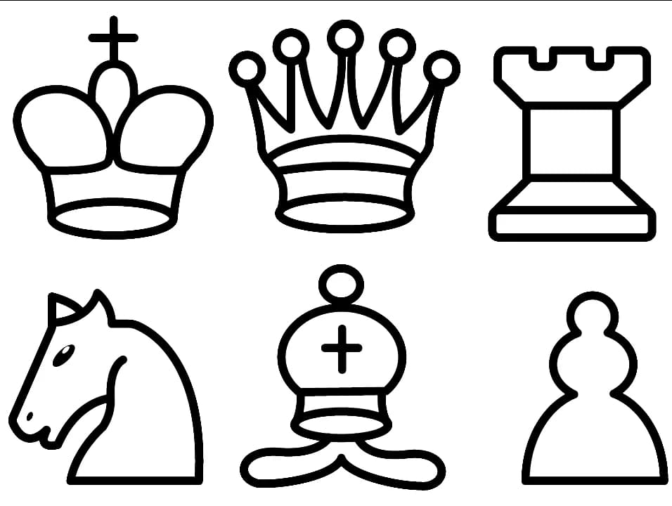 ζωγραφική Εκτυπώσιμα πιόνια σκακιού