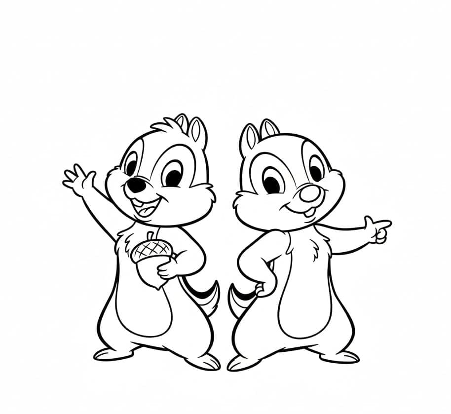 ζωγραφική Εκτυπώσιμο Τσιπ και Ντέιλ