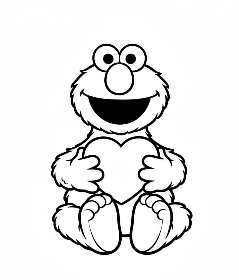 ζωγραφική Έλμο και καρδιά