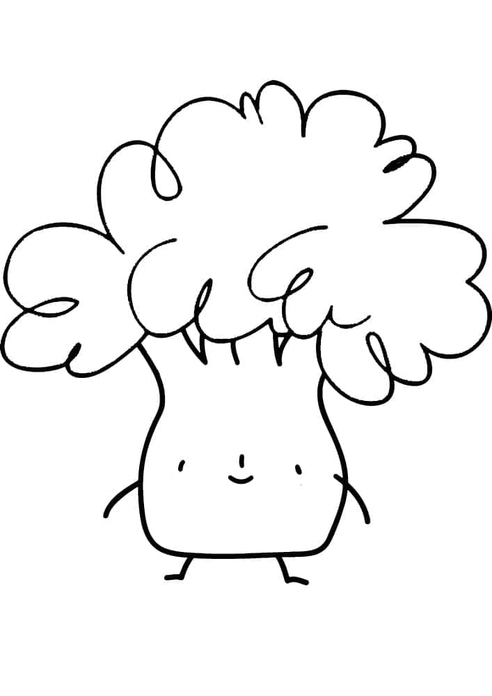 ζωγραφική Ένα απλό μπρόκολο