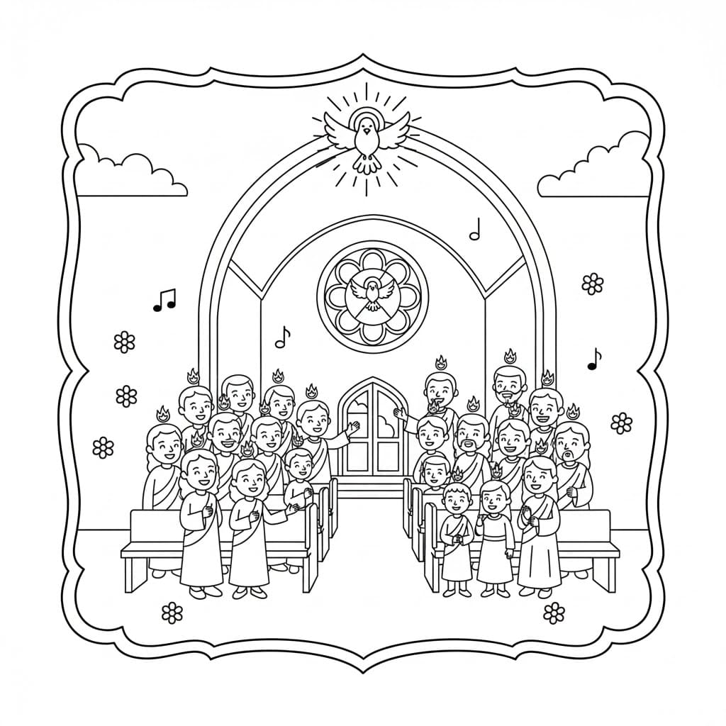 ζωγραφική Εορτασμός της Πεντηκοστής