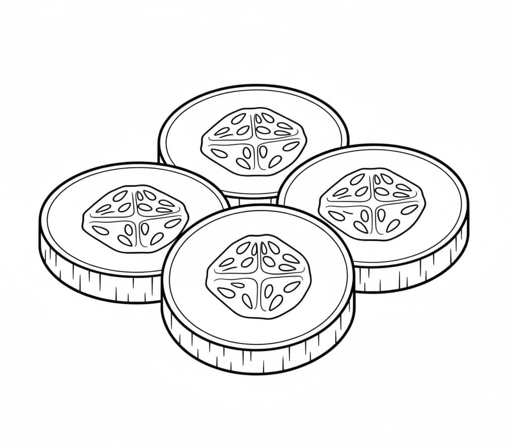 ζωγραφική Φέτα αγγουριού