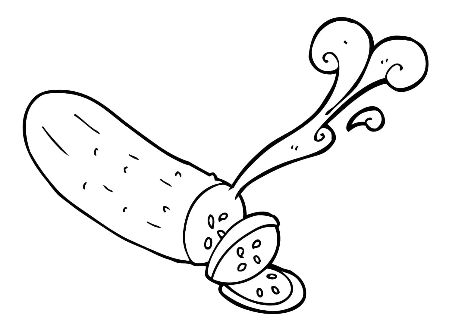 ζωγραφική Φέτες αγγουριού