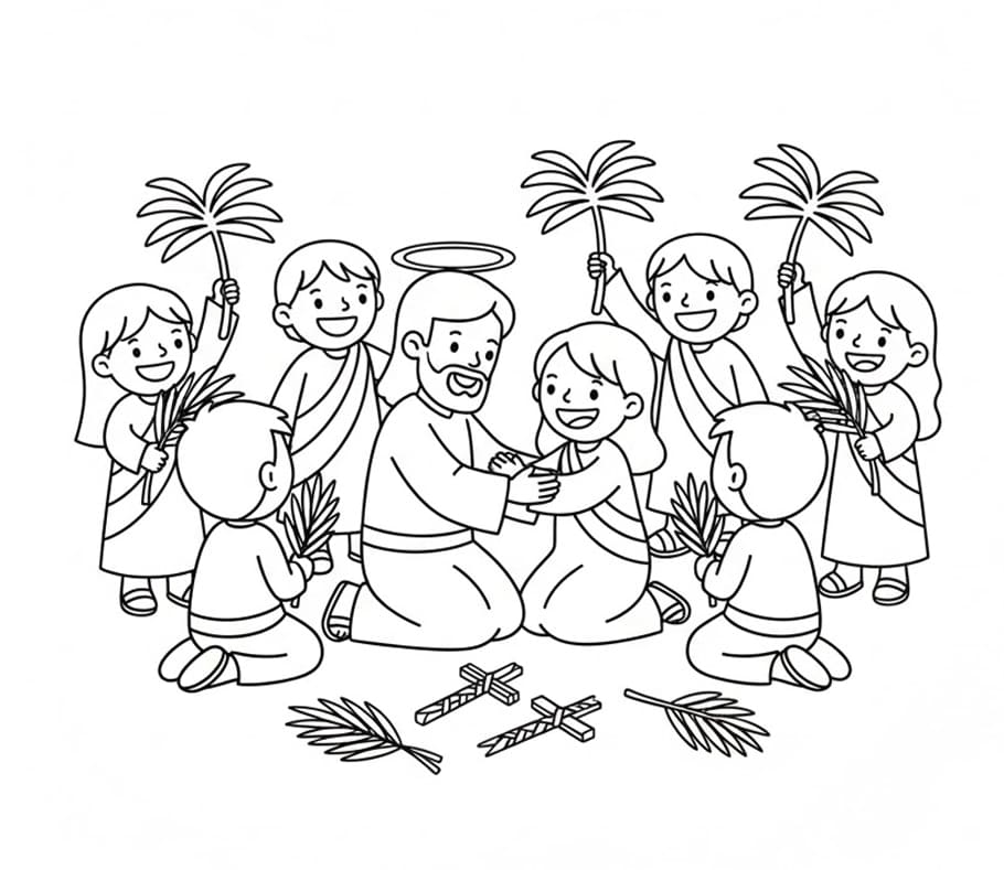 ζωγραφική Φιλικό για την Κυριακή των Βαΐων