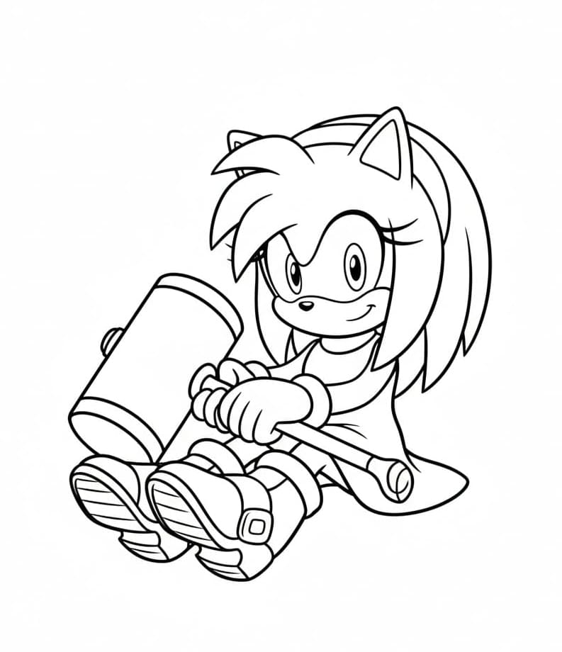 ζωγραφική Η Έιμι Ρόουζ κάθεται