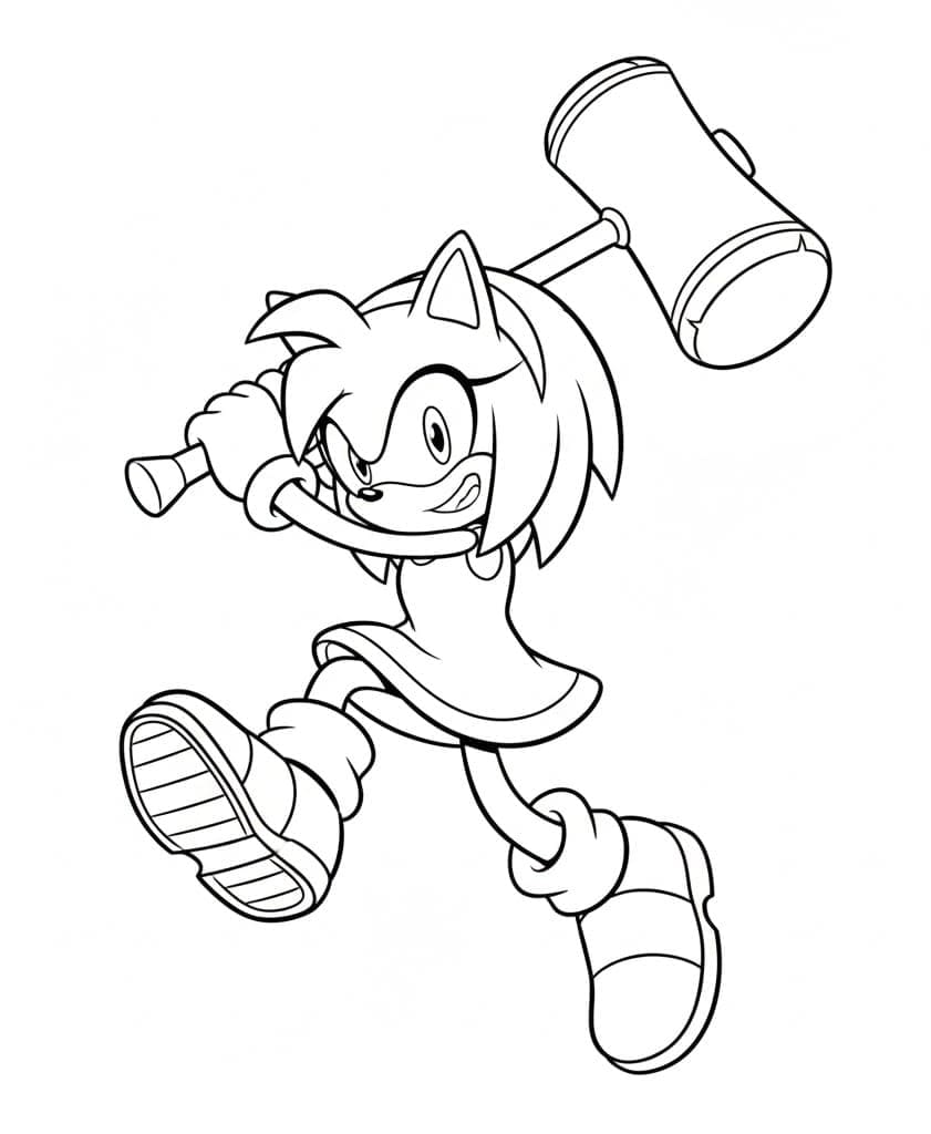 ζωγραφική Η Έιμι Ρόουζ κρατάει σφυρί