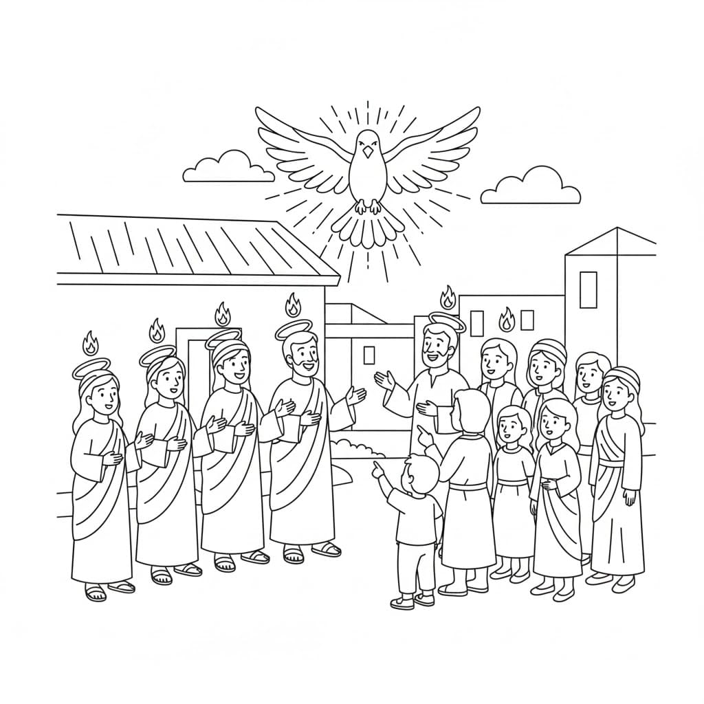 ζωγραφική Η καταπληκτική Πεντηκοστή