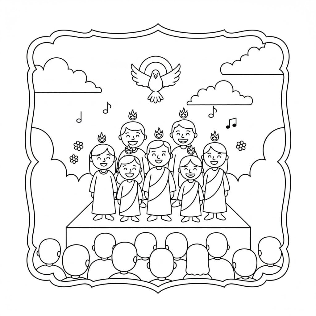 ζωγραφική Η Πεντηκοστή κανονικά