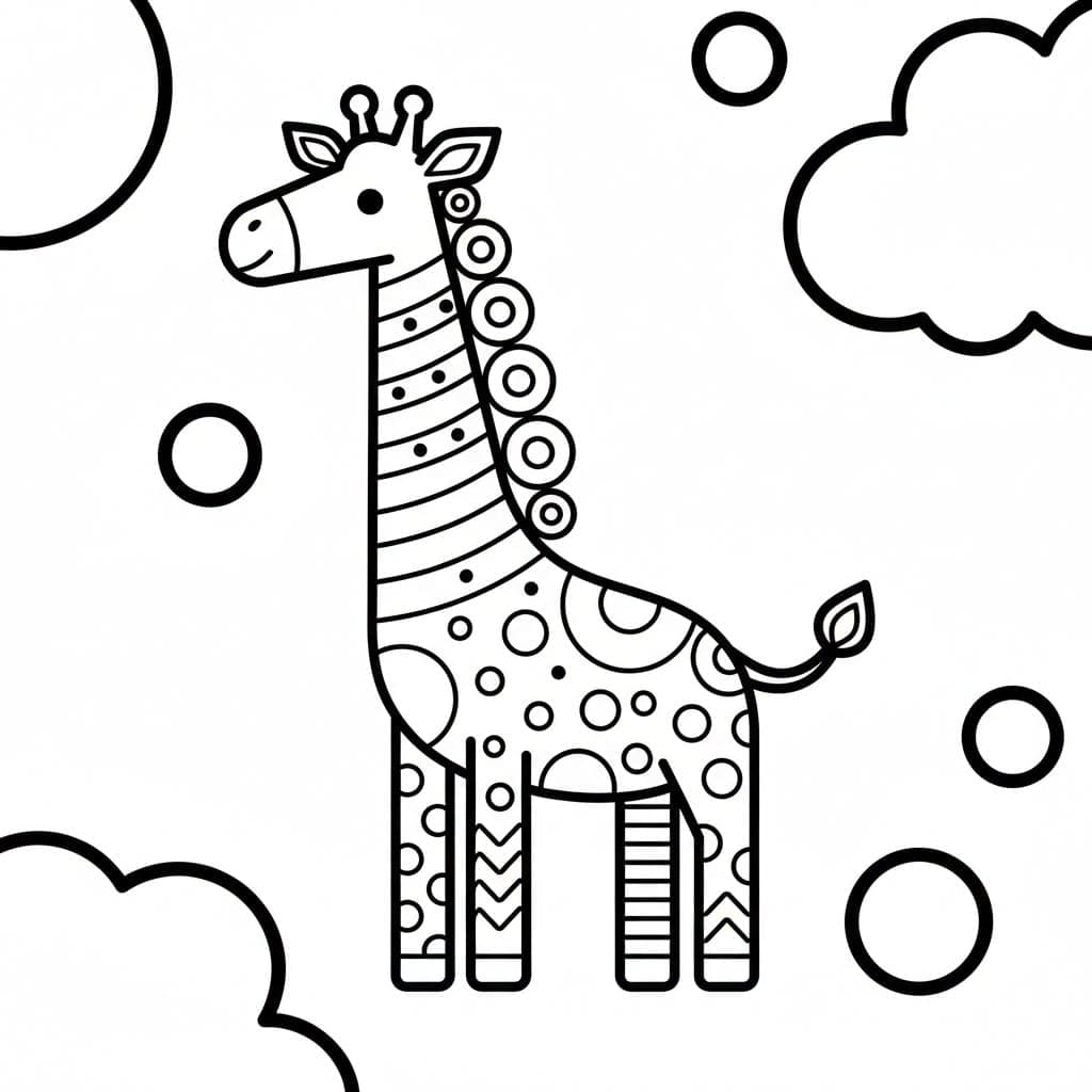 ζωγραφική Καμηλοπάρδαλη Ζεντάνγκλ