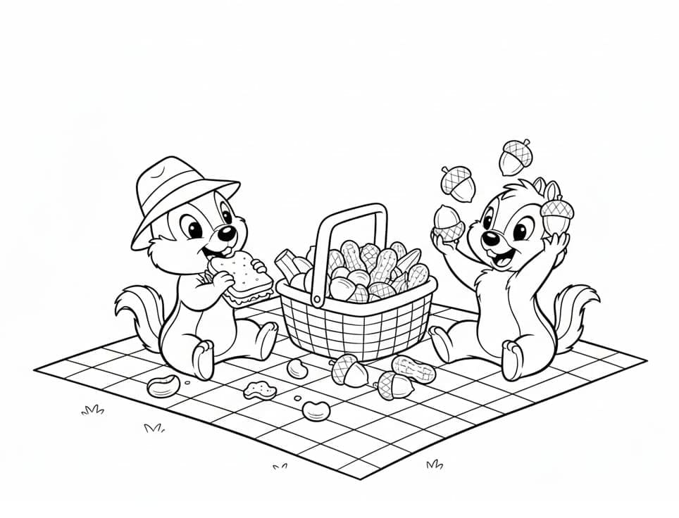 ζωγραφική Κάμπινγκ Τσιπ και Ντέιλ