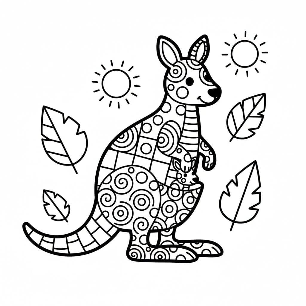 ζωγραφική Κανγκούρο Ζεντάνγκλ