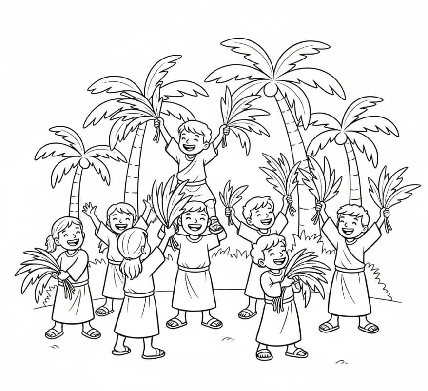 ζωγραφική Κυριακή των Βαΐων χαρούμενη