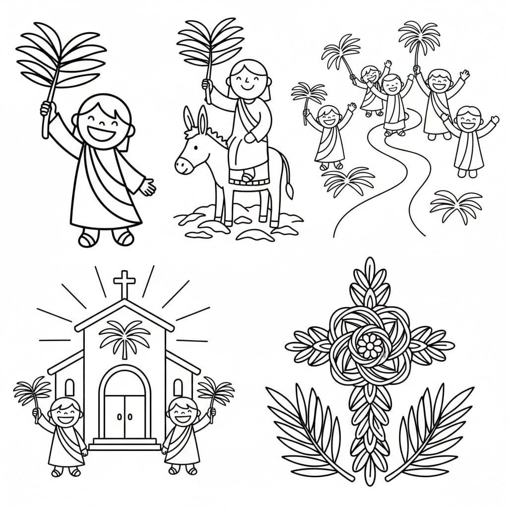 ζωγραφική Κυριακή των Βαΐων για εκτύπωση