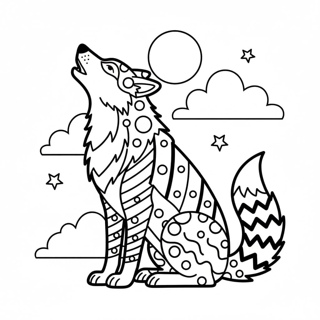 ζωγραφική Λύκος Ζεντάνγκλ