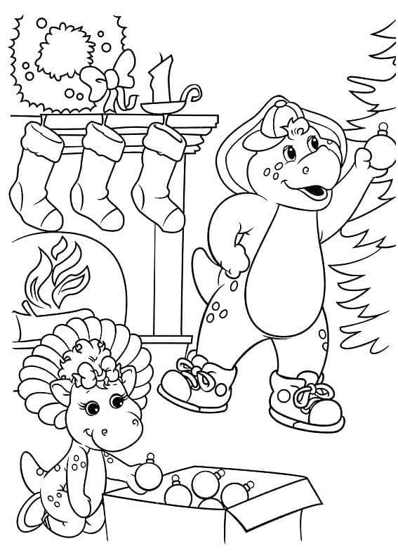 ζωγραφική Μωρό Ποπ και Μπι Τζέι τα Χριστούγεννα