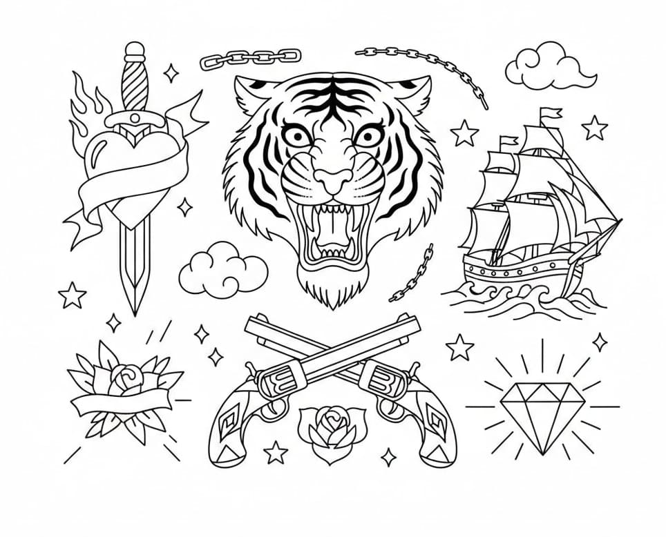 ζωγραφική Ωραία τατουάζ