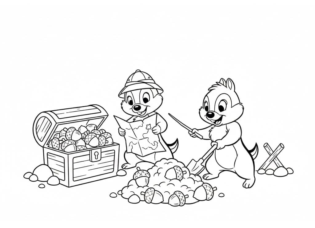 ζωγραφική Ωραίοι ο Τσιπ και ο Ντέιλ