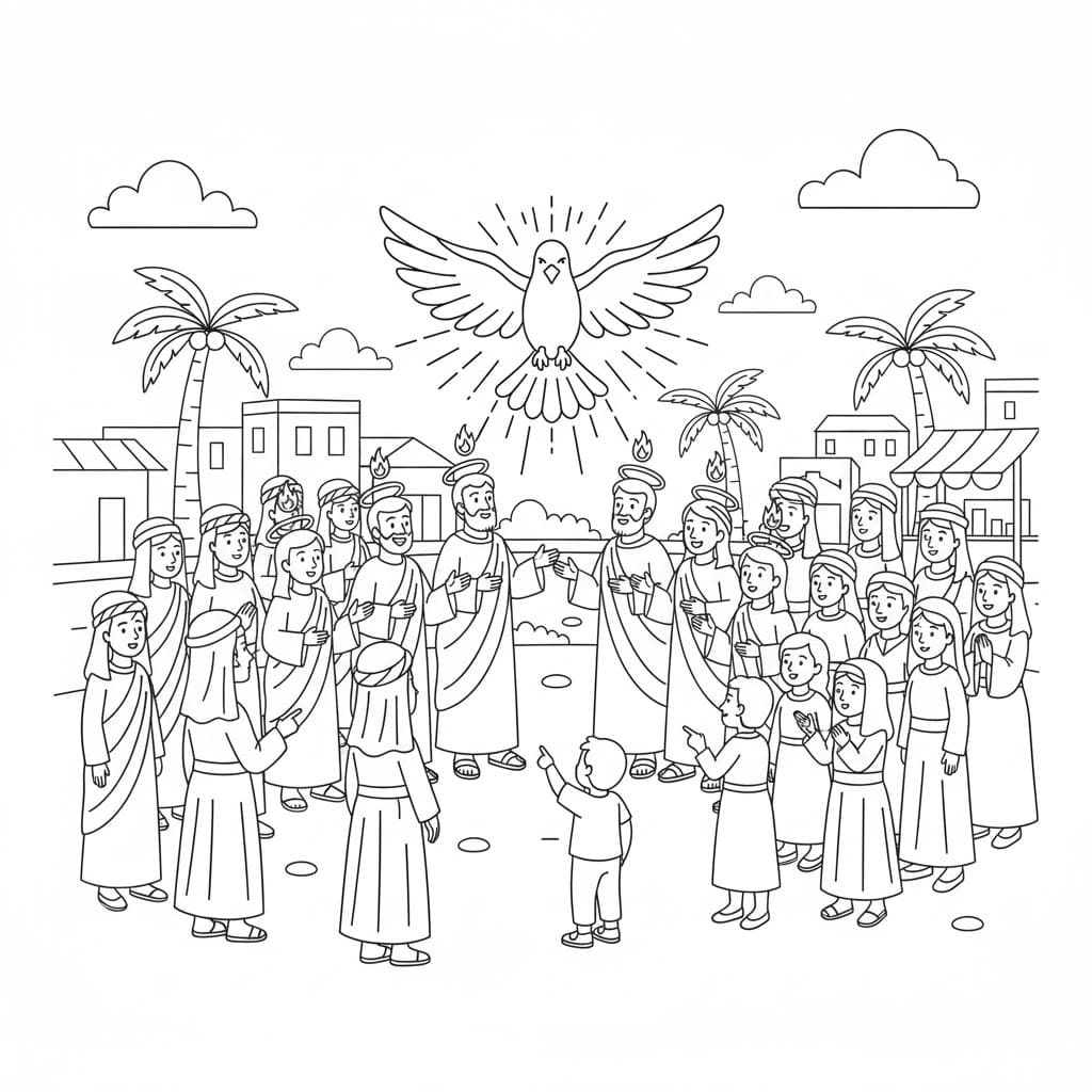 ζωγραφική Πεντηκοστή χαρούμενη