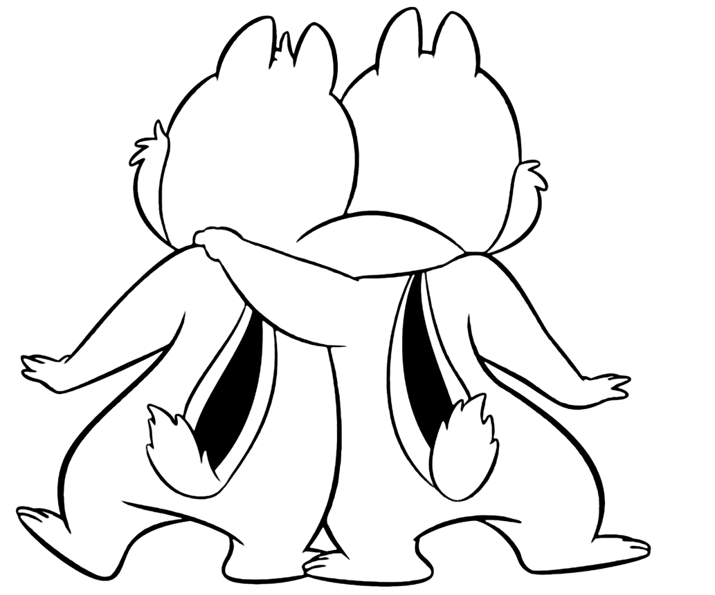 ζωγραφική Πίσω όψη του Τσιπ και Ντέιλ