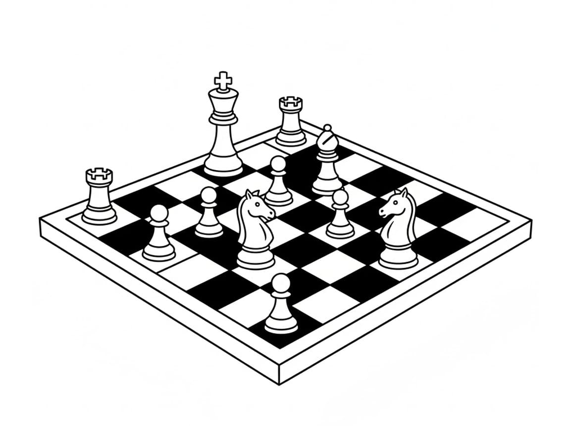 ζωγραφική Σχέδιο σκακιού