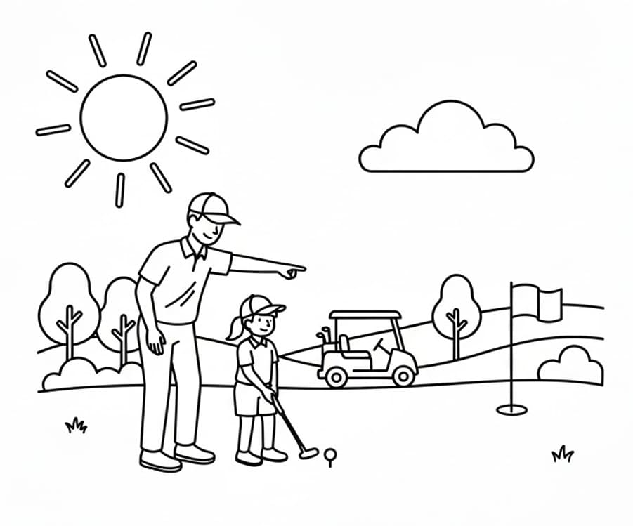 ζωγραφική Στάμπα γκολφ για παιδιά