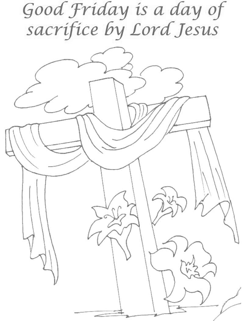 ζωγραφική Σταυρός Μεγάλης Παρασκευής για παιδιά