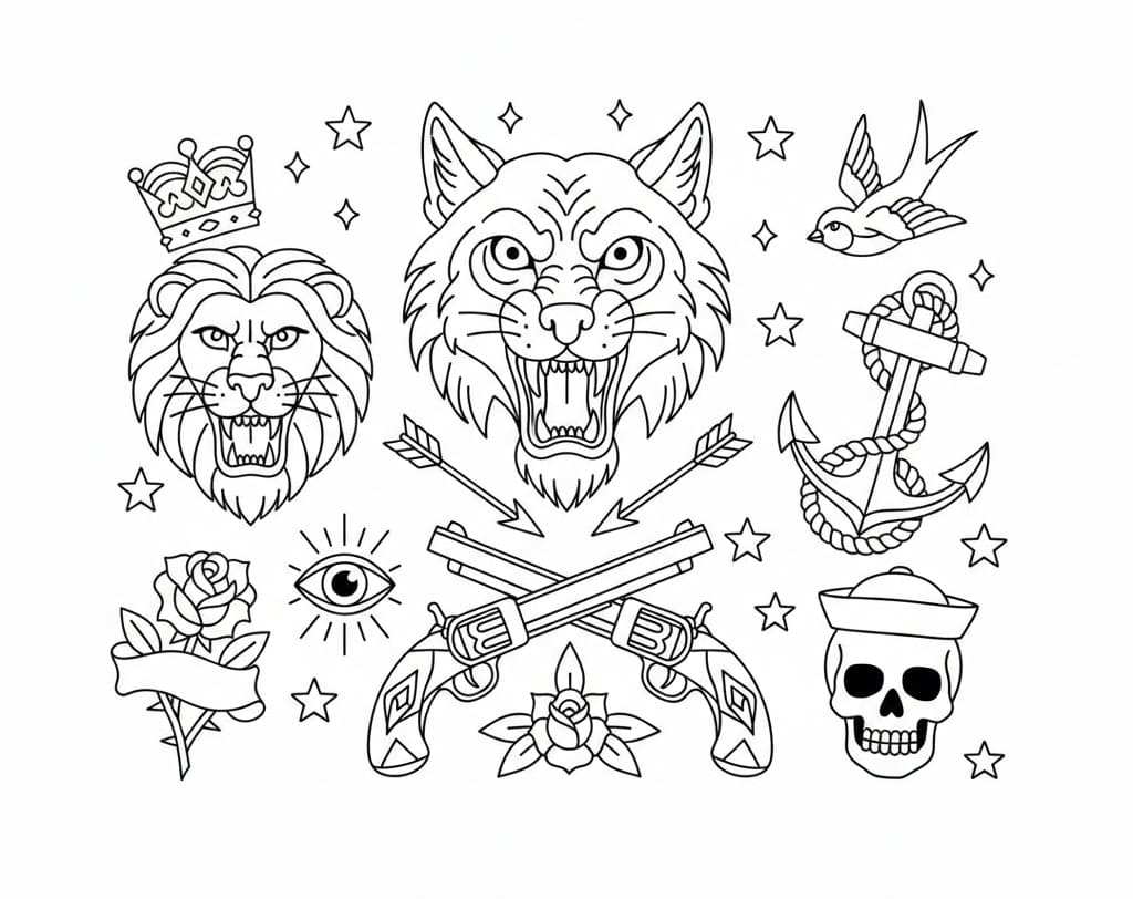 ζωγραφική Τατουάζ απλά