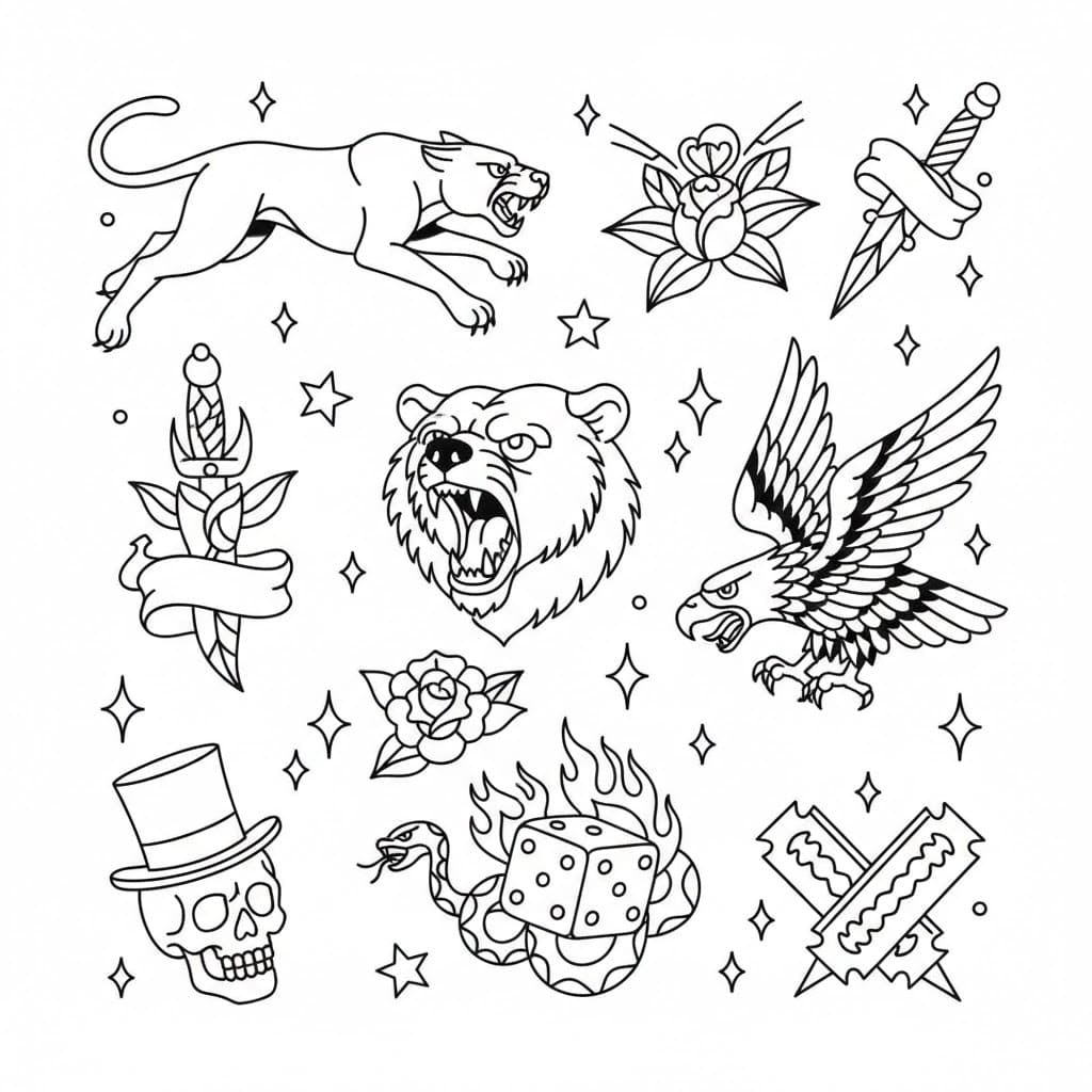 ζωγραφική Τατουάζ κανονικά