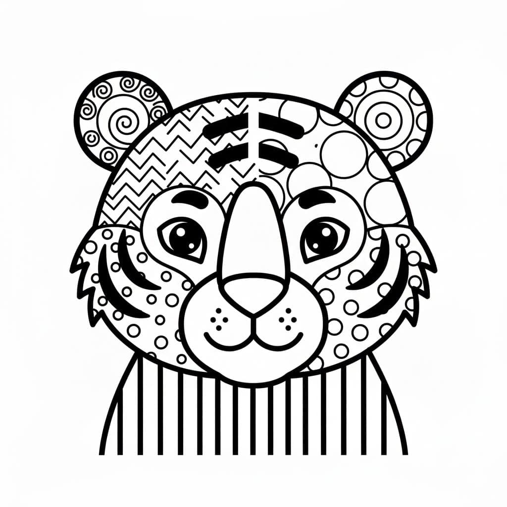 ζωγραφική Τίγρης Ζεντάνγκλ