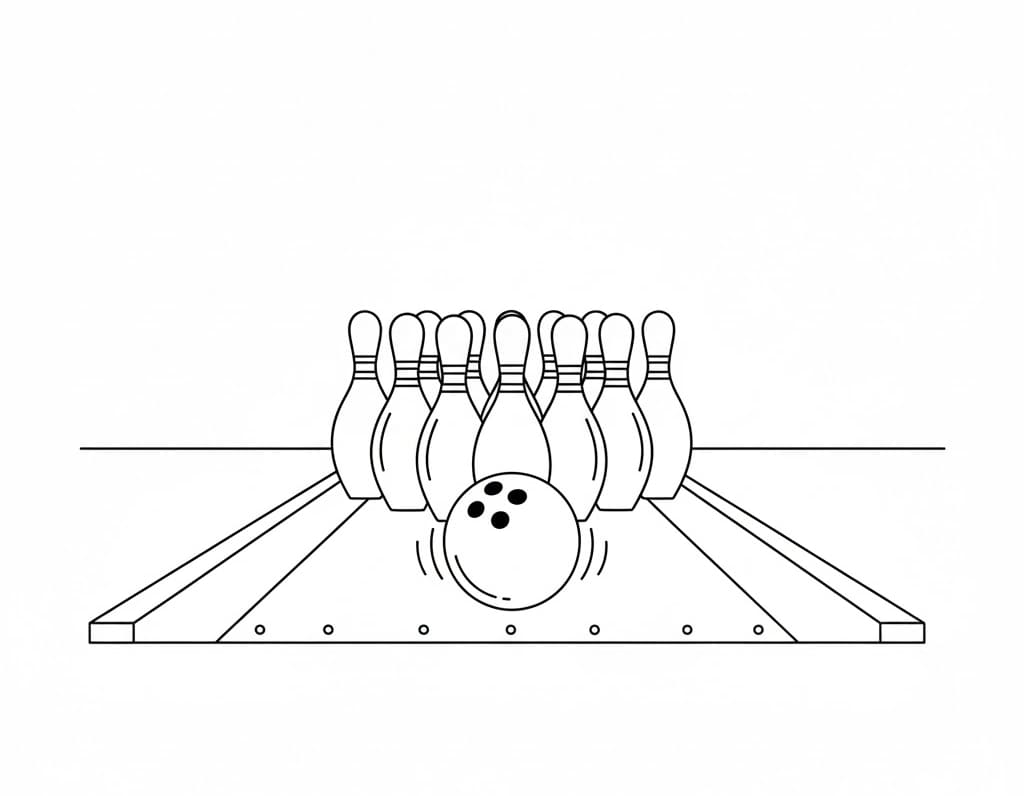ζωγραφική Το μπόουλινγκ είναι ωραίο