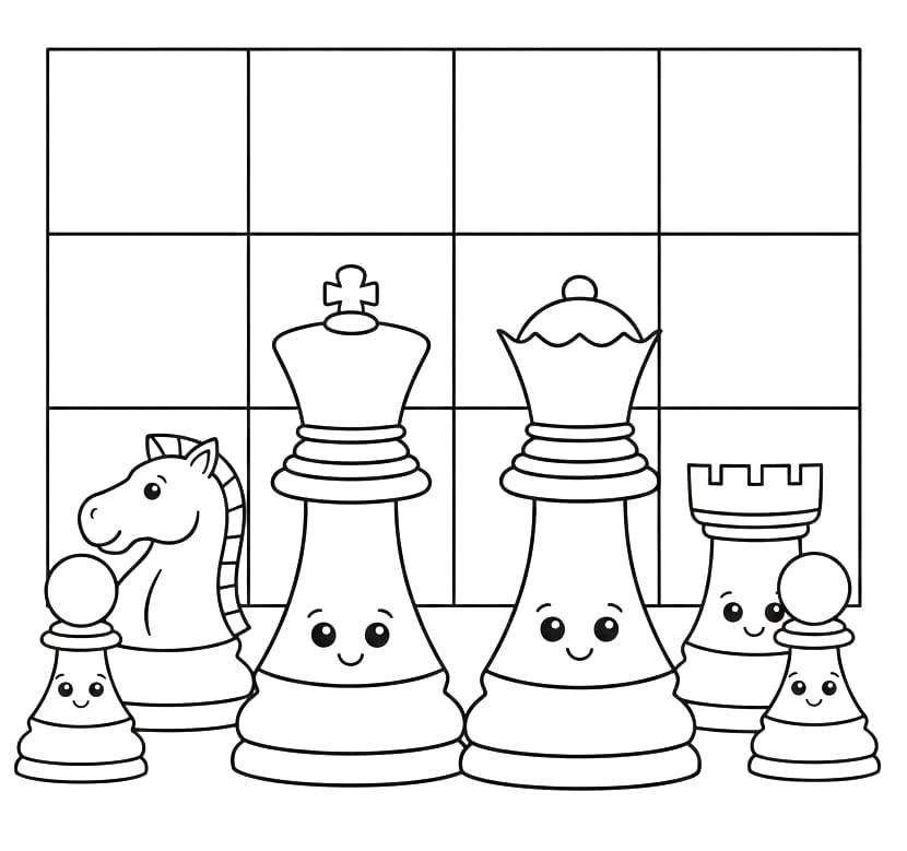 ζωγραφική Το σκάκι είναι πολύ χαριτωμένο