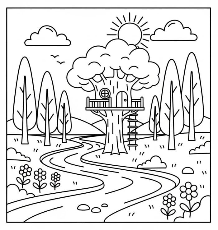 ζωγραφική Τοπίο δωρεάν για ενήλικες