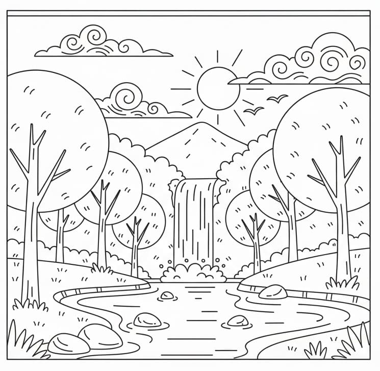 ζωγραφική Τοπίο για παιδιά