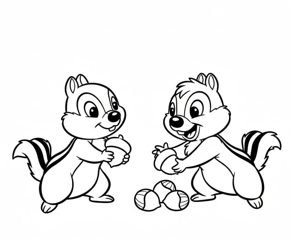 ζωγραφική Τσιπ και Ντέιλ για εκτύπωση