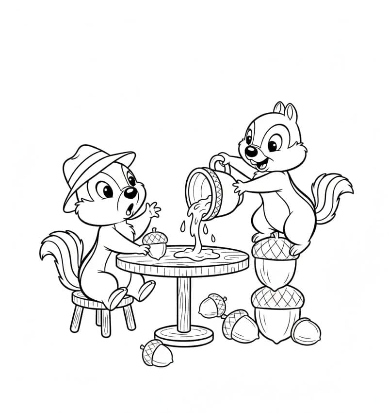 ζωγραφική Τσιπ και Ντέιλ για παιδιά