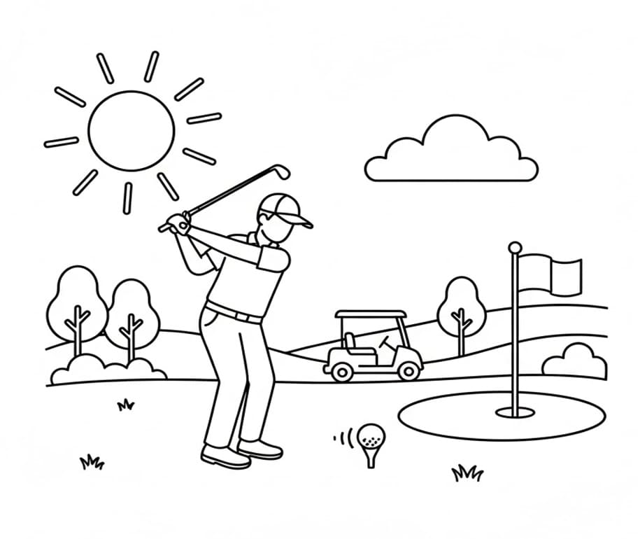 ζωγραφική Τύπωμα γκολφ