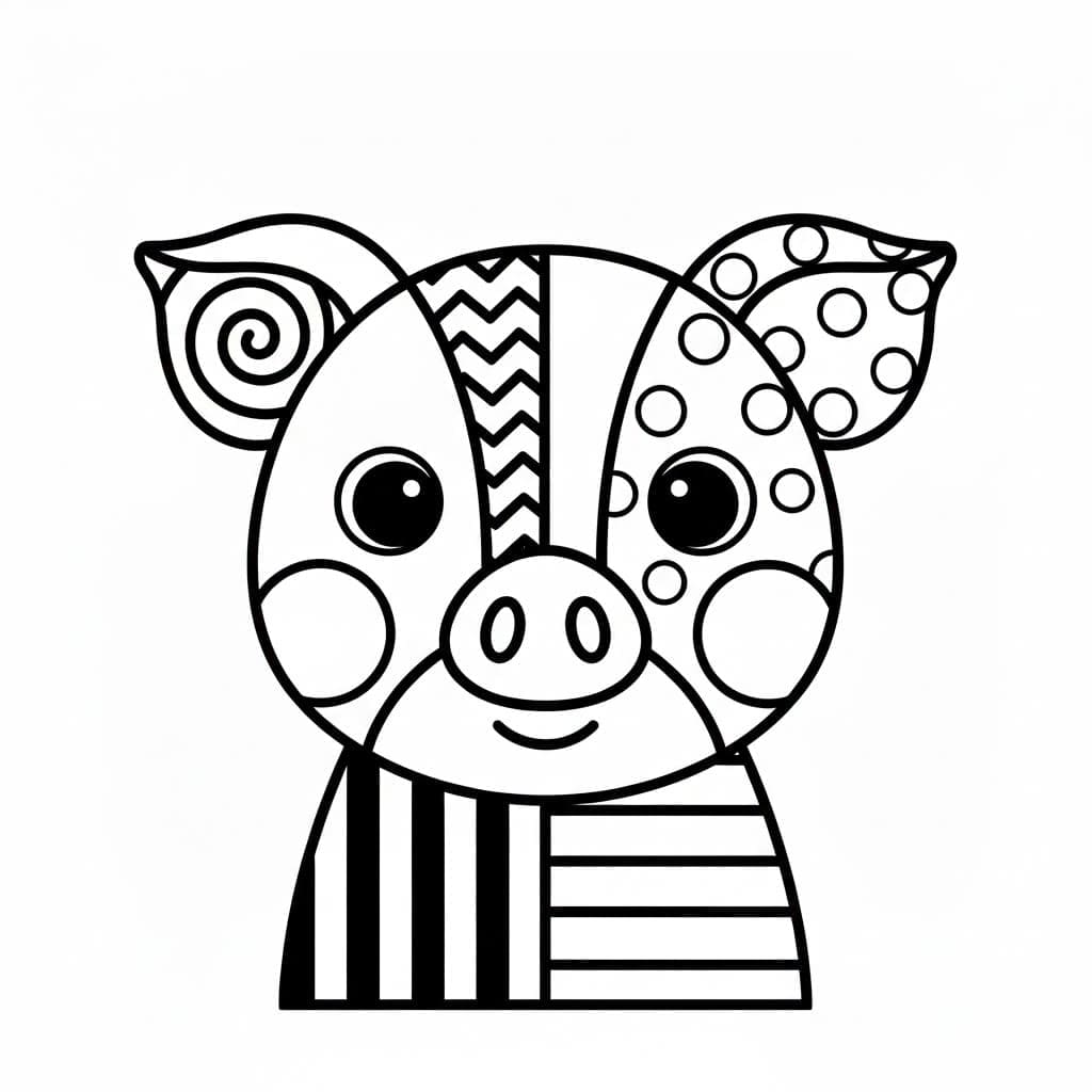 ζωγραφική Ζεντάνγκλ Γουρούνι