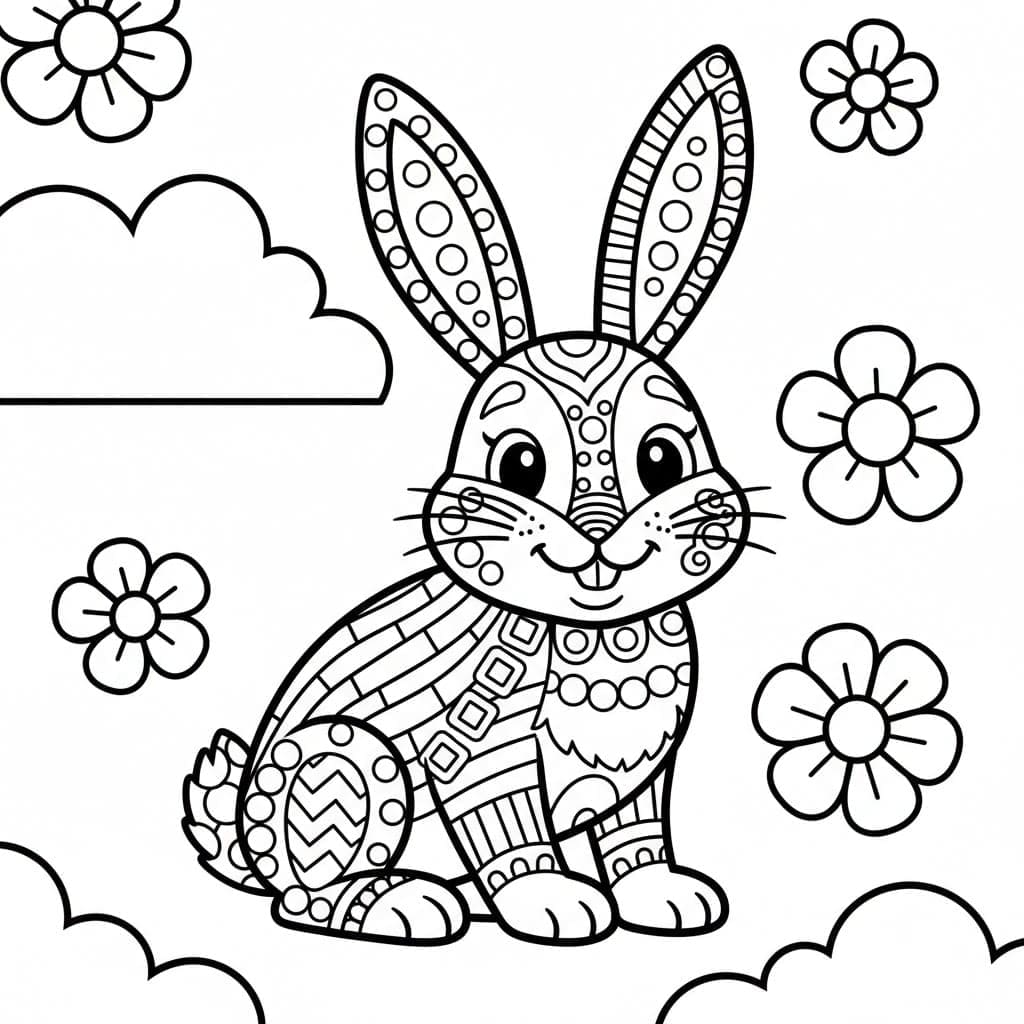 ζωγραφική Ζεντάνγκλ Κουνέλι