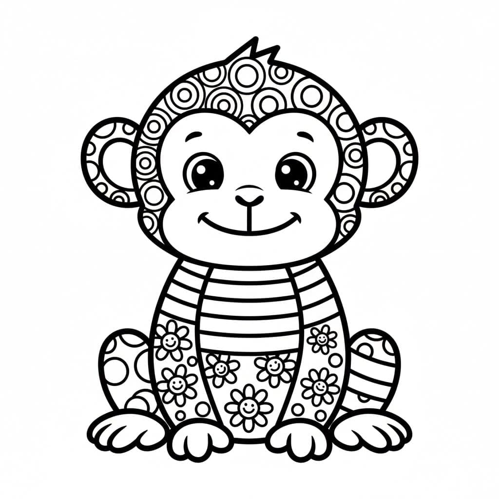 ζωγραφική Ζεντάνγκλ Μαϊμού