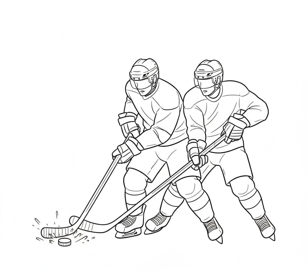 ζωγραφική Αγώνας Χόκεϊ στον Πάγο