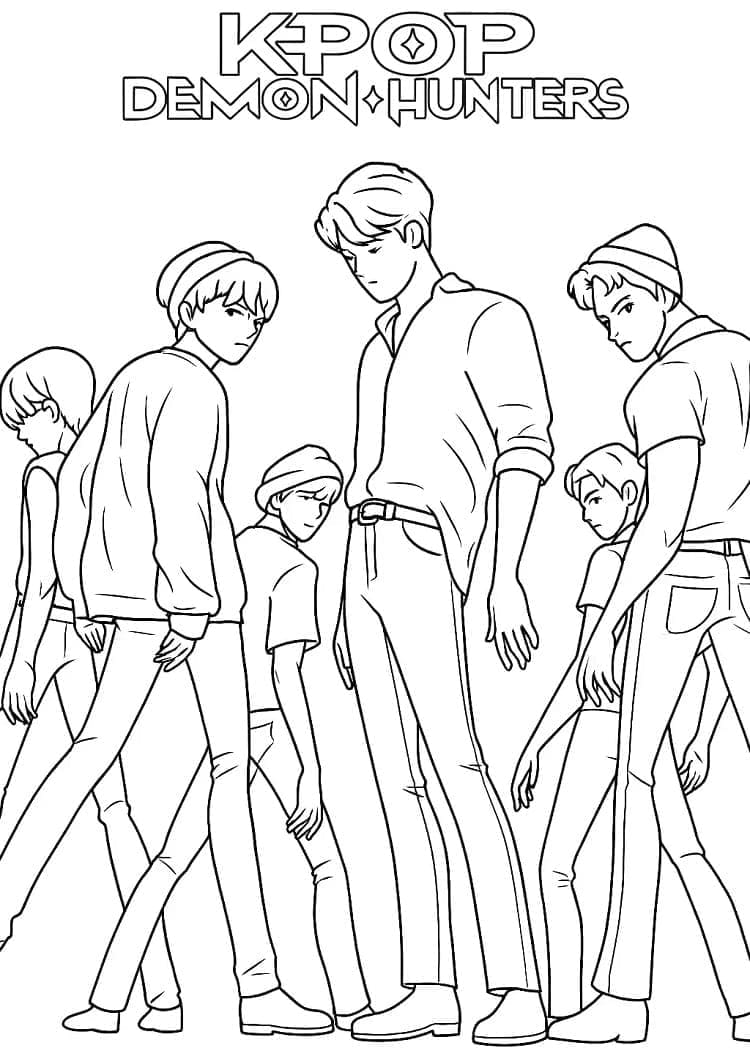 ζωγραφική Αγόρια από K-Pop Κυνηγοί Δαιμόνων