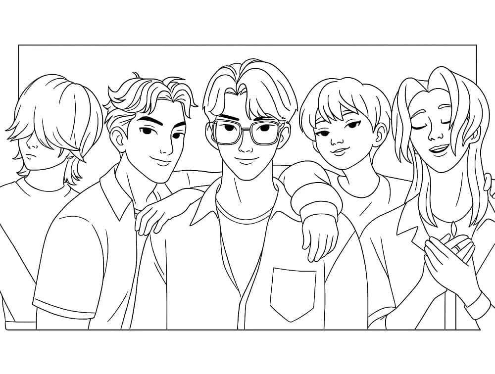 ζωγραφική Αγόρια K-Pop Κυνηγοί Δαιμόνων