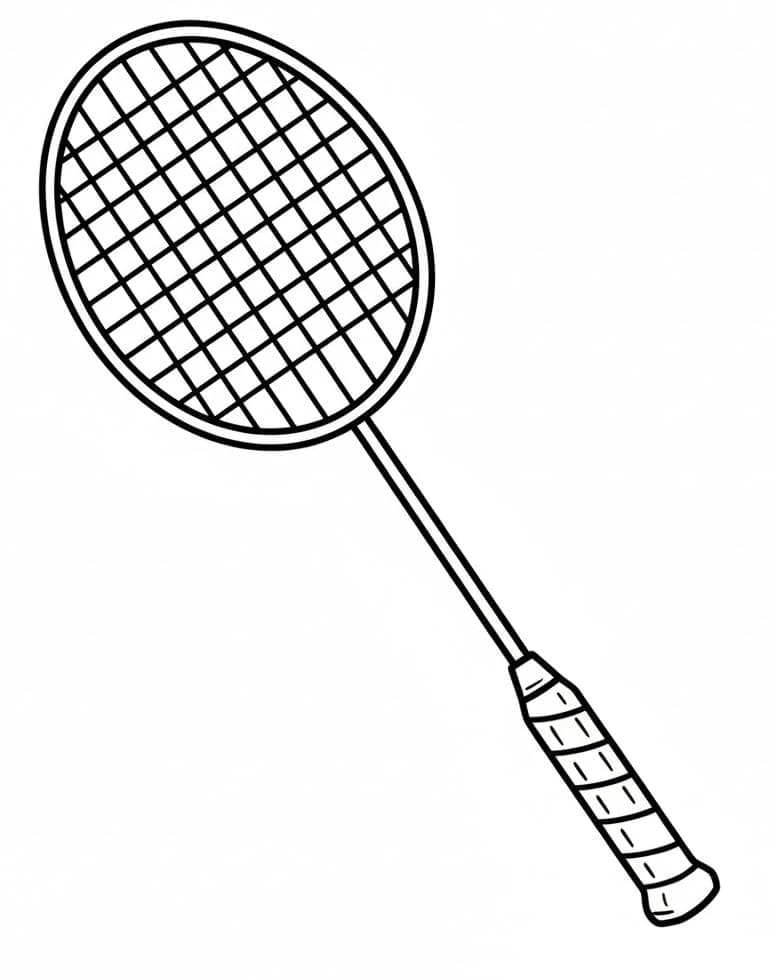 ζωγραφική Απλή ρακέτα μπάντμιντον