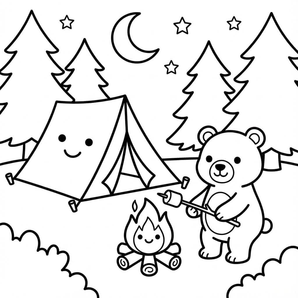 ζωγραφική Απλό κάμπινγκ