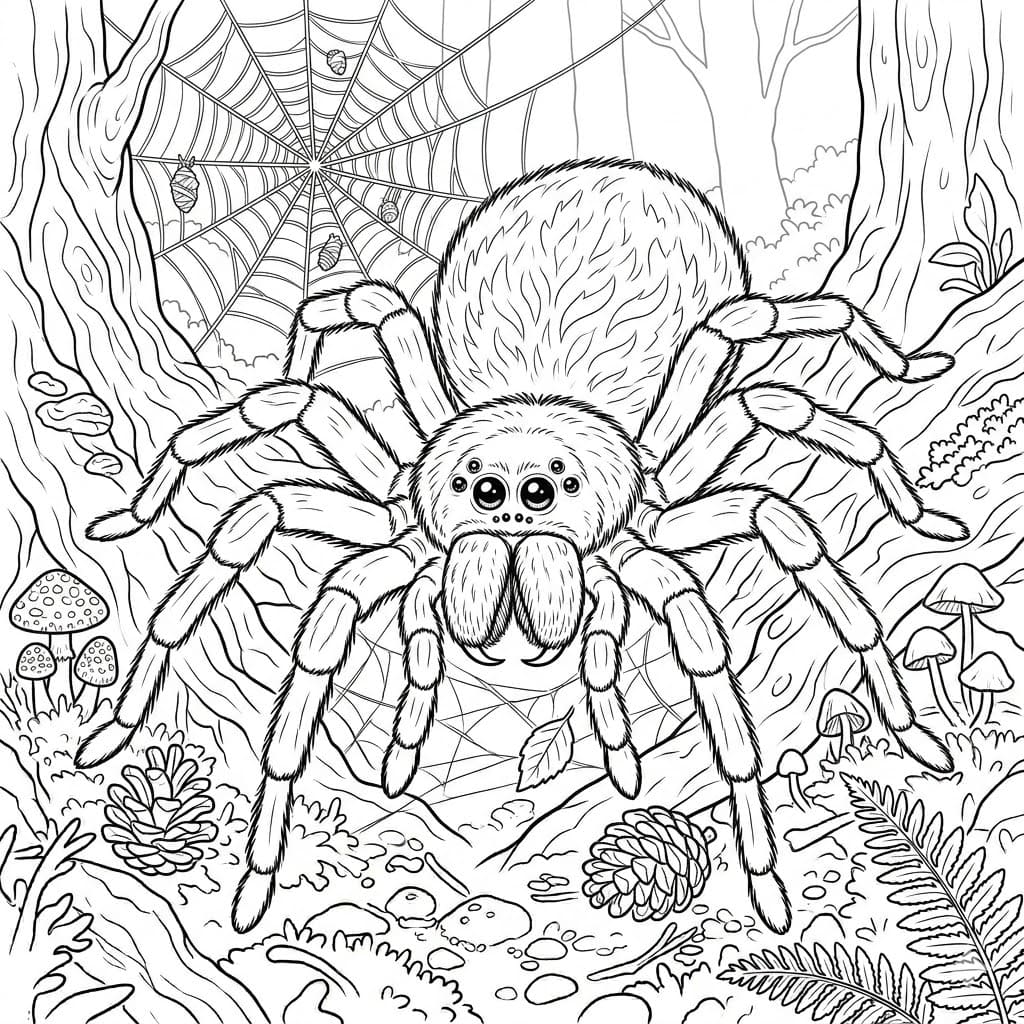 ζωγραφική Αράχνες στο δάσος