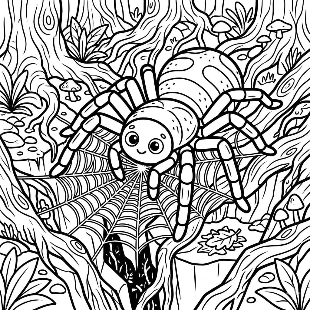 ζωγραφική Αράχνη στη Φύση